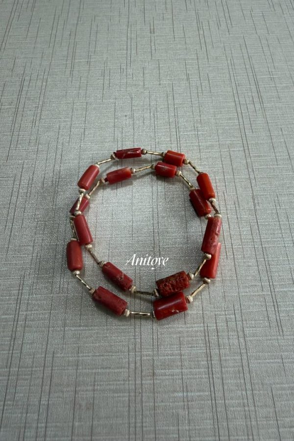 Genuine Coral & 14k Gold Filled Bracelets